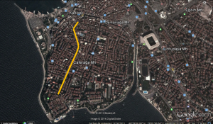 Moda Caddesi Bisiklet Yolu, Kadıköy, İstanbul, Türkiye, Google Earth Görüntüsü